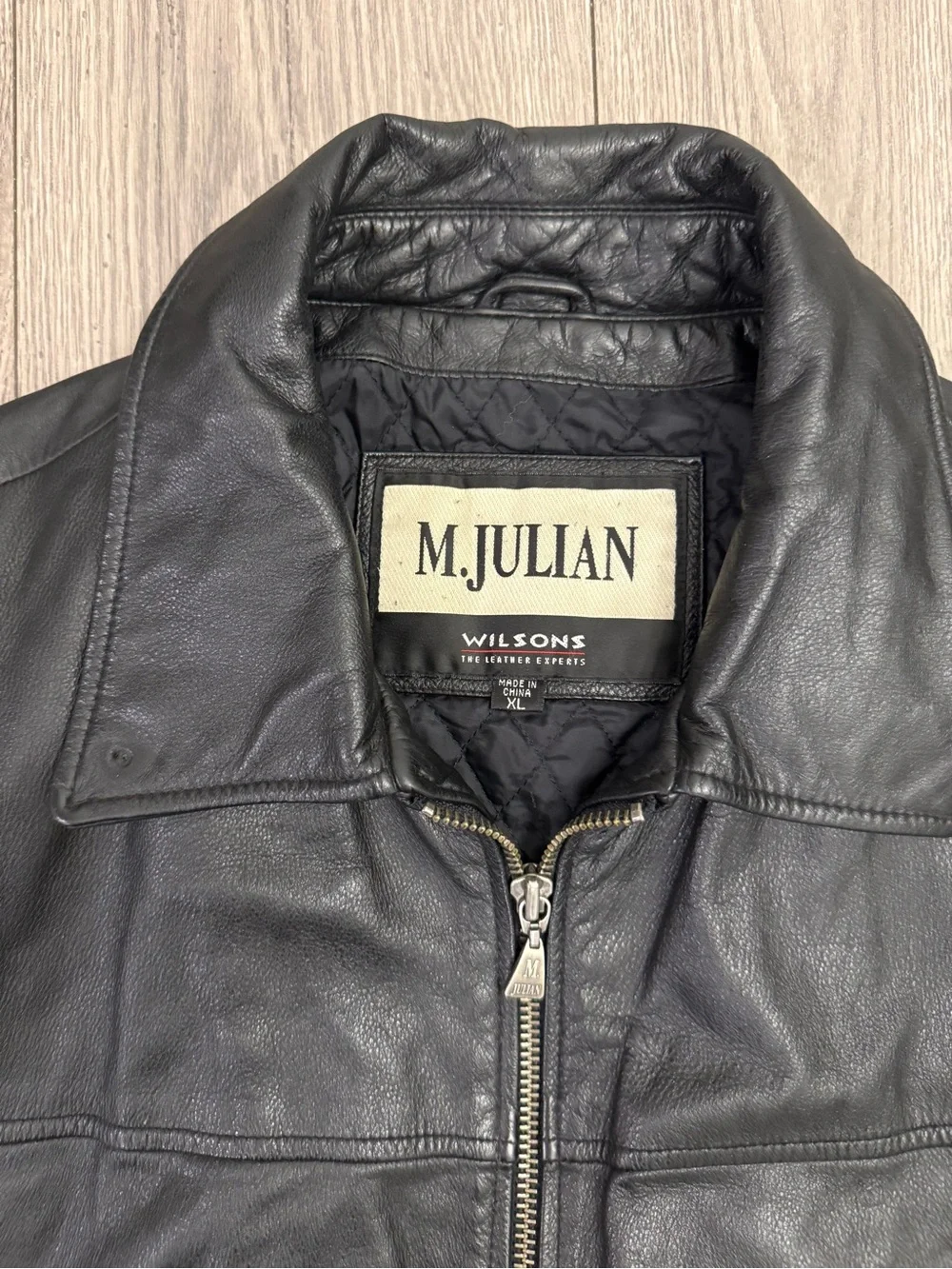 M. Julian Vintage Wilson’s Leather Full Zip Y2K Biker Men’s Size: XL Car Jacket